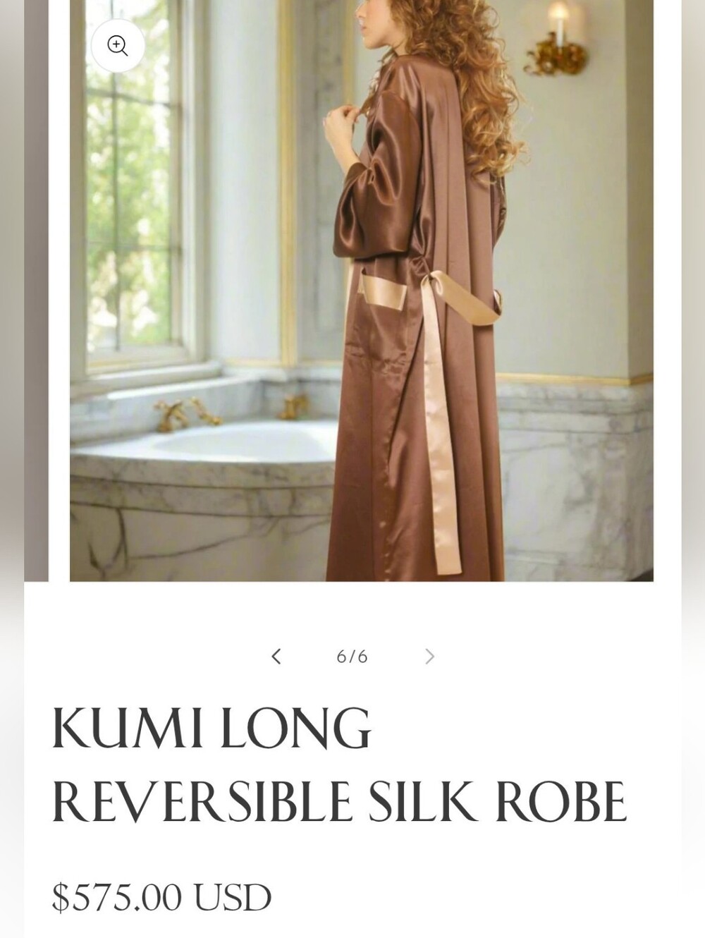 Koomi Kokoon 100% silk robe